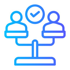 Obraz premium equal gradient icon