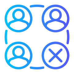 exclude gradient icon