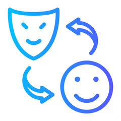 hypocrisy gradient icon