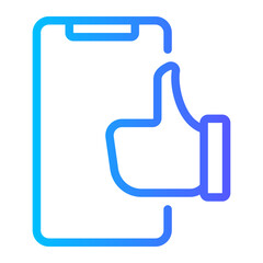 Obraz premium like gradient icon