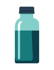 plastic bottle icon with blue liquid