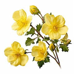 Obraz premium yellow flower isolated on white background