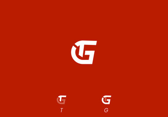 Logo Letter T or TG. logo Typography and the meaning. logo modern, minimalist and editable color