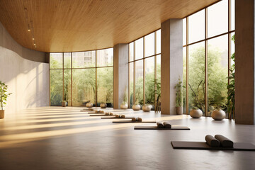 A Contemporary Yoga Haven. Generative AI