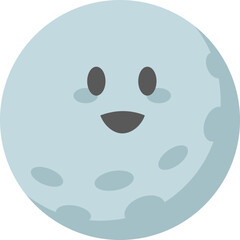 Cute Happy Moon Illustration