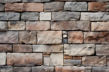 Background of stone wall texture or brick wall pattern for interior exterior decoration and industrial construction concept design. generative ai