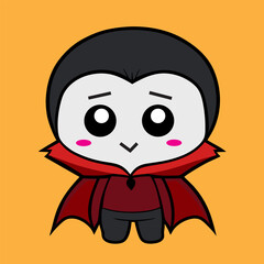 cute halloween vampire vector in cartoon style