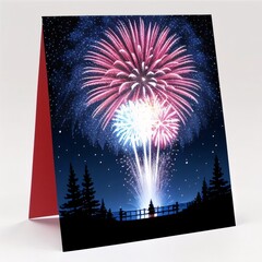 Canada Day greeting card on a white background. Generative AI