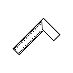 Elbow ruler icon vector stock illustration design template.
