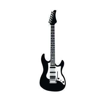 Guitar electric Silhouettes icon vector