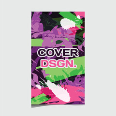Colorful abstract cover template design background