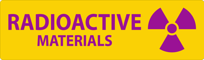 Caution Radioactive Material On White Background