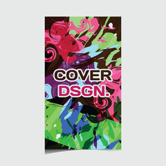 Colorful abstract cover template design