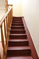 A set of stairs in a house