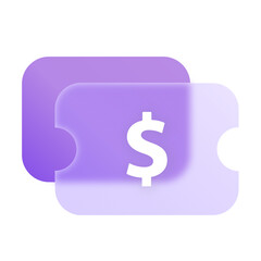 Coupon Tickets Glassmorphism UI Icon Sign and Symbol Design Illustrator Png Svg	