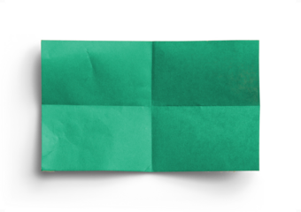 Green Wrapping Paper Folded