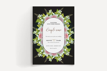 save the date wedding invitation template vector illustration
