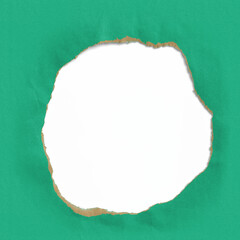 Green Wrapping Paper with Hole