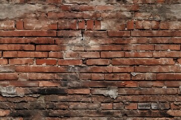 Seamless background of an old red brick wall.