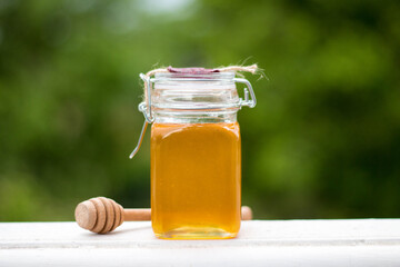 honey in a jar