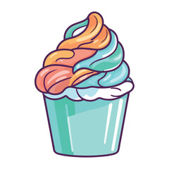 Sweet cupcakes baked with love, a gift