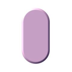 pink pill on white background