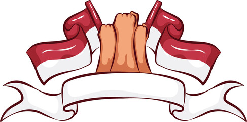 Hand drawn Indonesian Independence Day