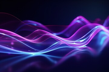 abstract futuristic background with pink blue glowing neon moving high speed wave lines and bokeh lights. Data transfer concept Fantastic wallpaper