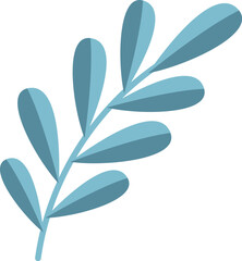 Floral Branch With Leaves