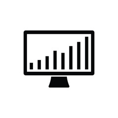 Dashboard admin line icon. Simple outline style. User panel template, data analysis, agency, graph, business linear sign. Vector illustration isolated on white background.