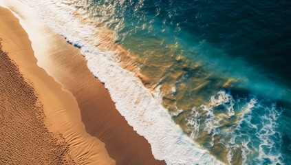 Waves on the beach as background. Beautiful natural summer background. Summer holidays concept