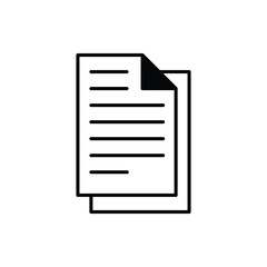 Document vector icon. Illustration isolated for graphic and web design.