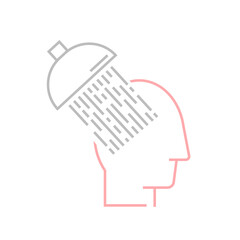 Brain washing icon, pictogram. Editable vector illustration
