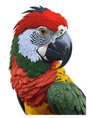 Obraz premium Brightly Colored Parrot Drawing (Generative AI)