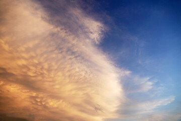 Mammatus cloud for nature background.