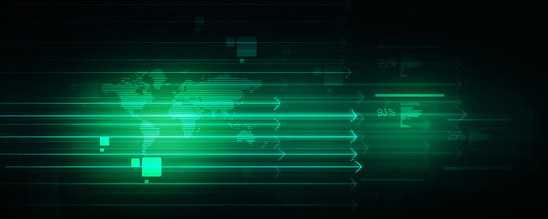 2d illustration world map abstract background
