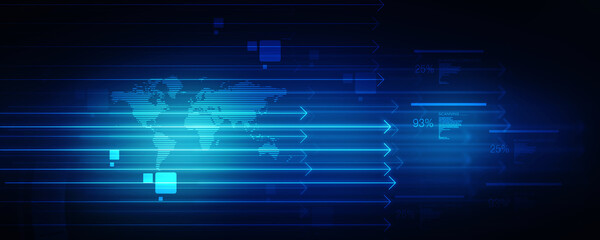 2d illustration world map abstract background
