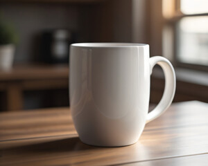 White Blank Coffee Mug Mock-Up To Add Custom Design/quote. Stock Image