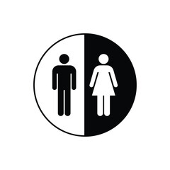 Girls and boys signs. male and female toilet icon. symbol sign toilet icon. vector illustration.