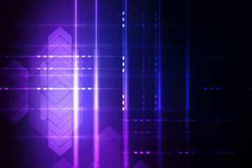 2d illustration Abstract futuristic electronic circuit technology background