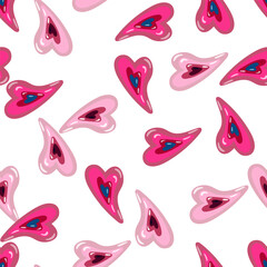Vintage hearts seamless pattern. 14 february wallpaper. Valentine's Day backdrop.