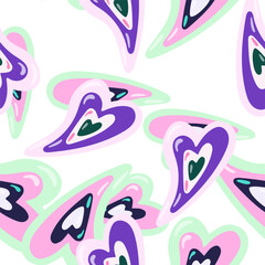 Vintage hearts seamless pattern. 14 february wallpaper. Valentine's Day backdrop.