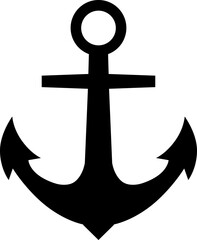 Illustration of vintage anchor isolated on white background. Nautical anchor