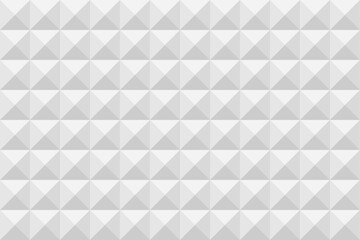 Seamless white abstract paper texture background with square and triangle shape in 3d style, geometric backdrop for web, card, poster,banner design, vector illustration.