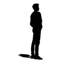 person standing silhouette illustration
