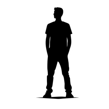 recommend clip art: person standing silhouette illustration