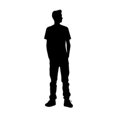 person standing silhouette illustration