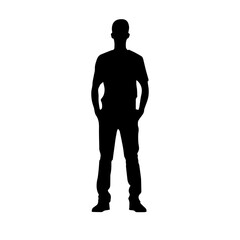 person standing silhouette illustration