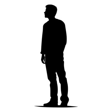 recommend clip art: person standing silhouette illustration