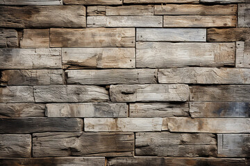 Rustic Wood: A weathered wood texture with rich grain patterns, types of tiles background, textures Generative AI